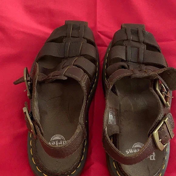 Dr. Martens Dark Brown Leather Sandals - Picture 2 of 9